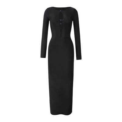 【同款上衣12号上架】ITSNIKAR法式黑色连衣裙秋冬生日紧身礼服裙