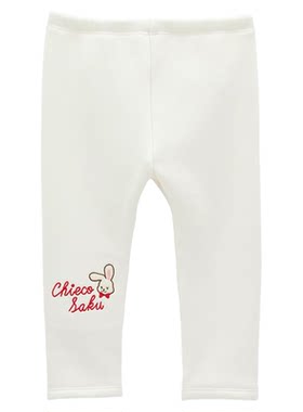 MIKIHOUSE日本制女童打底裤秋冬内里抓绒弹力保暖裤子CHIECO SAKU