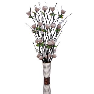 叶脉天然干花束玫瑰假花仿真花摆件落地大花干枝客厅装饰花插摆件
