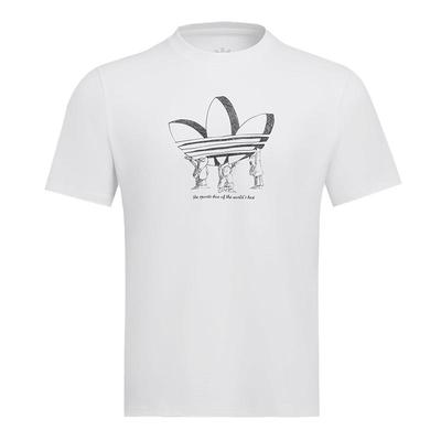 阿迪达斯三叶草男款休闲运动短袖