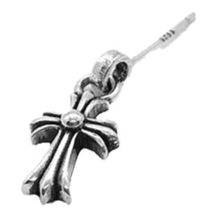 纹砖Veins brick-《音离珥》简约复古做旧十字花纯银S925耳钉耳饰