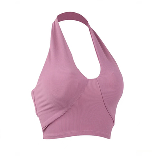 美背运动背心带胸垫防震跑步休闲健身上心文胸瑜伽服性感内衣吊带