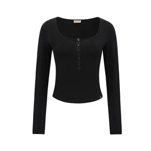 SILKY MIRACLE真丝莫代尔针织睡衣NUDE长袖U领长睡裤新款修身打底