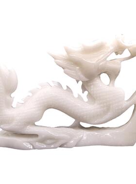 天然白玉玉手工祥龙工艺品