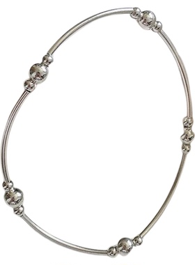 弹力手环小众925纯银简约女