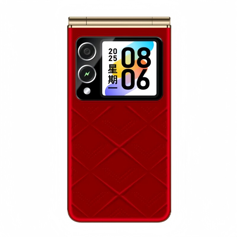 全网通4G高清双屏幕翻盖老人手机