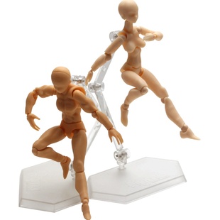 figma素体模型 活动关节男女素体手办美术人体模型绘画人偶摆件