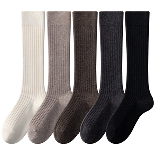 羊毛小腿袜女冬季保暖显瘦配小皮鞋不臃肿JK加厚冬天堆堆长筒袜