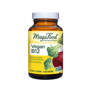 MegaFood维生素B12B6补充维B族vb非活性叶酸成人营养神经健康