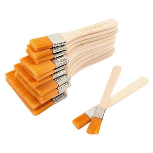 尼龙毛板刷绘画刷油画油漆木柄毛刷美术画笔刷儿童油画刷尼龙刷子