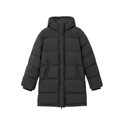 90白鸭绒高克重连帽羽绒服