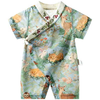 [林深时见鹿]aqpa爱帕新生儿婴儿衣服60支纯棉夏季宝宝连体衣哈衣