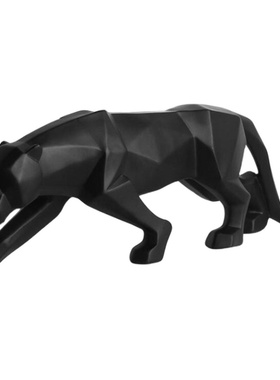 欣唯嘉猎豹几何风切面树脂工艺品