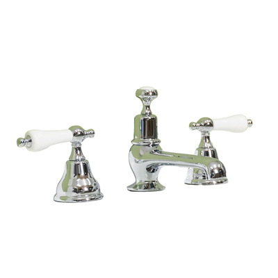 出口英国订单 NP嘴 陶瓷双开关把手 三孔英式法式复古面盆水龙头