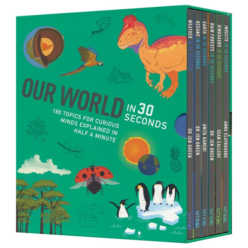 Our World in 30 Seconds 30秒环游世界6册盒装 地球天气海洋昆虫恐龙热带雨林 儿童百科科普读物 英文原版进口图书