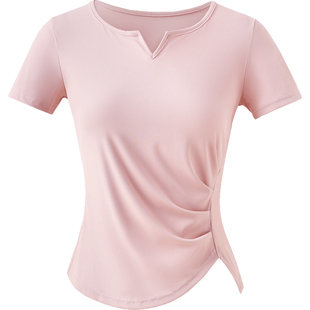 2026新款瑜伽服上衣女夏季绝美健身衣普拉提训练运动套装短袖薄款