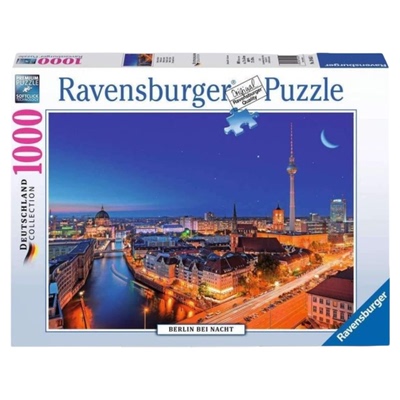 Ravensburger拼图柏林夜晚1000片成人益智玩具欧洲城市风景