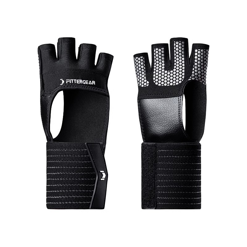 执炼健身半指手套单杠器械训练运动防滑透气硬拉护腕护具