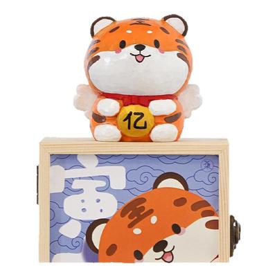 生肖老虎摆件可爱吉祥物生日礼物