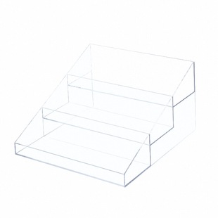 透明亚克力阶梯展示架直播香水化妆品收纳盒饮料酒水多层置物架
