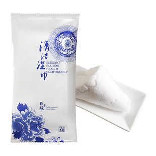 梅兰菊竹中国风餐饮酒店宾馆会议湿毛巾一次性 定制LOGO加厚湿巾