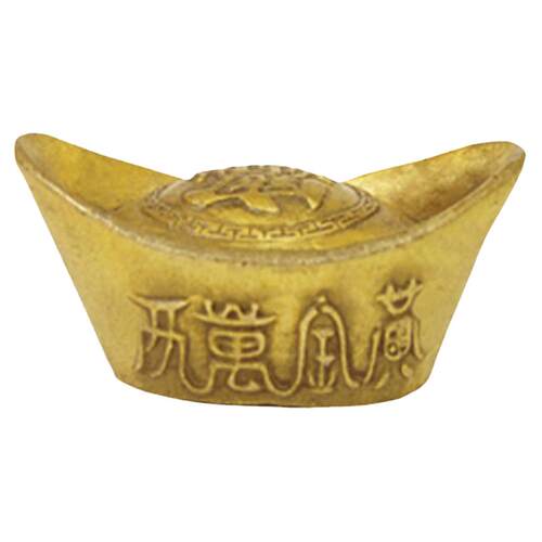 黄铜元宝摆件小号黄金万两进宝招财旺财元宝玄关家居店铺装饰品