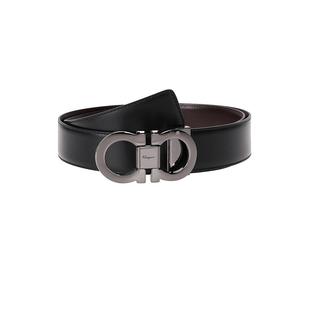 【自营】Ferragamo菲拉格慕 男士牛皮板扣双面皮带腰带 679535