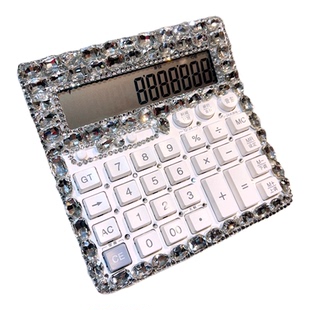 创意镶钻语音计算器满钻电脑按键办公桌面装饰礼品大屏计算机开店