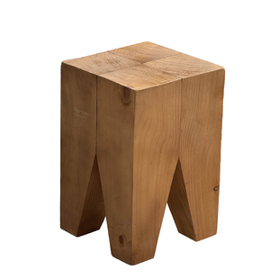 Ni尼家中古侘寂风边几实木墩子民宿酒店阳台矮凳庭院户外花几摆件