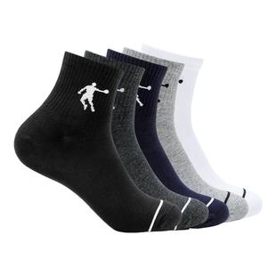 乔丹运动袜男2025冬季新款休闲中袜吸湿排汗防臭透气青年跑步袜子