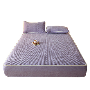 牛奶绒夹棉床笠单件冬季加绒床罩全包加厚床垫保护罩床套隔脏定制