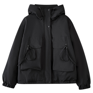 韩系chic连帽白鸭绒羽绒服内胆女士2025冬季新款加厚保暖休闲外套