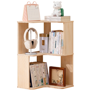 实木转角桌面置物架桌上书架子书桌收纳儿童简易学生家用飘窗书柜