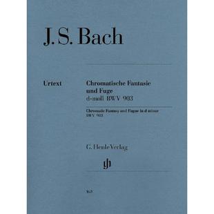 巴赫 D小调半音阶幻想曲与赋格 BWV903 903a 钢琴独奏带指法 亨乐Henle原版乐谱 Bach Chromatic Fantasy and Fugue d minor HN163