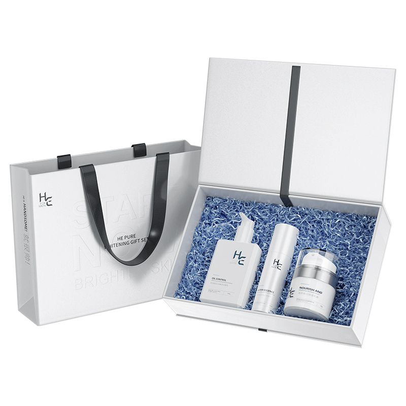 赫恩男士白月光美白护肤礼盒补水保湿爽肤水提亮嫩肤乳霜套装