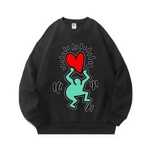 drew keith haring凯斯哈林圆领卫衣男2025新款秋季衣服潮牌外套