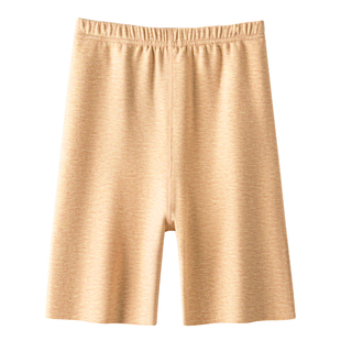 德绒发热五分打底裤女秋冬靴裤秋裤大码羊毛蚕丝内搭中裤保暖短裤