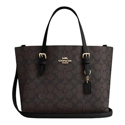 小号COACH/蔻驰新款mollie女包老花通勤时尚单肩斜挎手提包托特包