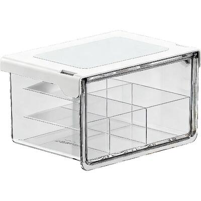 镜柜下抽屉式透明化妆品收纳盒