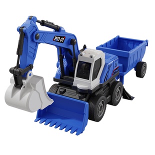 大号挖掘机玩具车儿童铲车推土车工程车模型仿真翻斗拖车男孩玩具