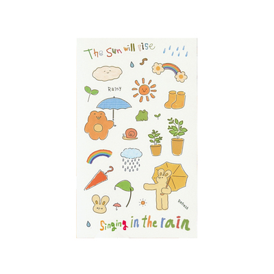 monolike可爱涂鸦风卡通无痕贴纸