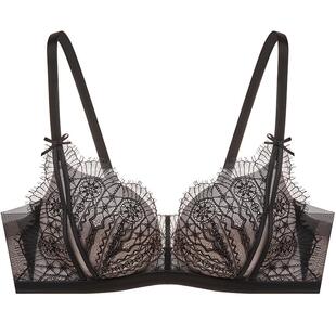 朱珠同款|曼妮芬长三角舒适无钢圈聚拢文胸女士性感蕾丝内衣