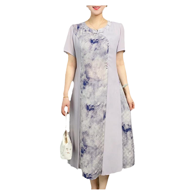 朵莹妈妈夏装轻薄中长款裙子高贵