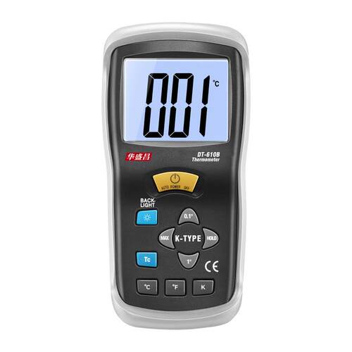 CEM华盛昌 热电偶测温仪 高精度高温工业电子温度计带探头DT-610B