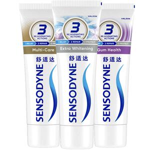 舒适达牙膏态度家庭套装100g*3支