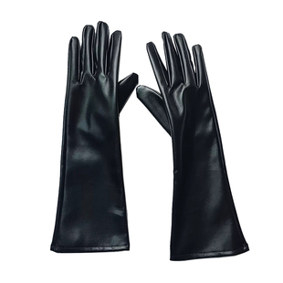 YoRoooi 韩系冬季保暖防风时髦百搭长款皮手套机车凹造型辣妹手套