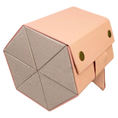 粉色多格眼镜收纳盒多层可折叠高颜值挂包男女近视镜太阳镜眼镜盒