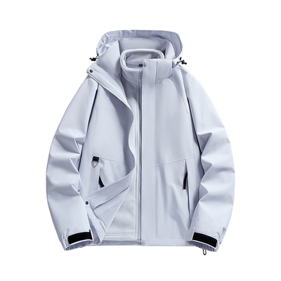 稻草人2025新款冲锋衣女户外防风防水可拆卸两件套男秋冬登山外套