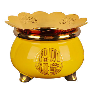 香炉家用供奉财神爷香炉碗敬神上香供香炉三足烧香炉室内道家专用
