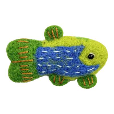 可爱羊毛毡年年有鱼洞洞鞋鞋花